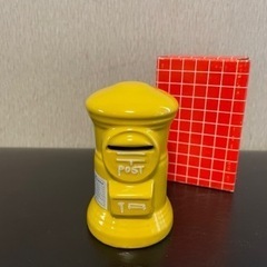 【新品】郵便ポスト型貯金箱（黄色）
