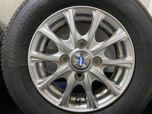 新品タイヤ 145/80R12 ブリヂストン K370 ラベル付き 中古ホイール Weds NEXTA 軽バン 軽トラ ハイゼット エブリィ 145 12