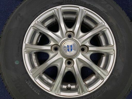 新品タイヤ 145/80R12 ブリヂストン K370 ラベル付き 中古ホイール Weds NEXTA 軽バン 軽トラ ハイゼット エブリィ 145 12