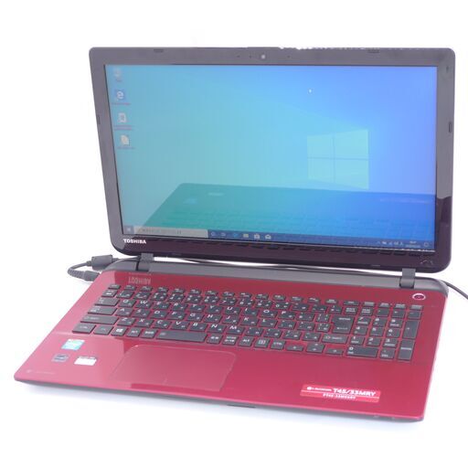 中古良品 新品爆速SSD 15.6型 赤色 ノートPC 東芝 T45/33MRY 第4世代 Celeron 8GB DVDRW 無線 Wi-Fi カメラ Windows10 Office