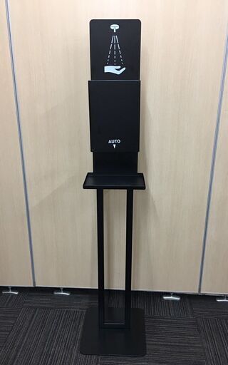 在庫2点★店舗やオフィスに是非！！センサー式自動消毒器 スマートディスペンサースタンド ブラック