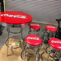【ネット決済】【希少】コカ・コーラ テーブル チェアー セット