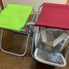 折りたたみ椅子　携帯　保冷バッグ付き　2個セット　無料