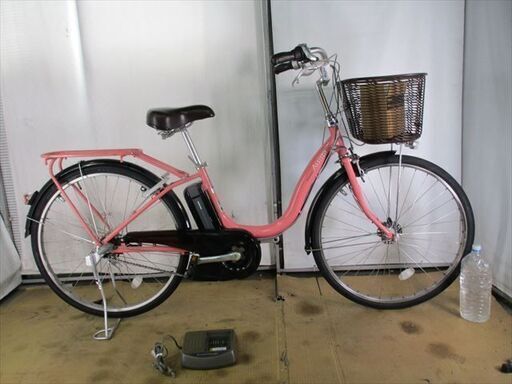 B965★整備済み　中古電動自転車　BS　アシスタ　ピンク　8.9Ahバッテリー新品付き★【26インチ】
