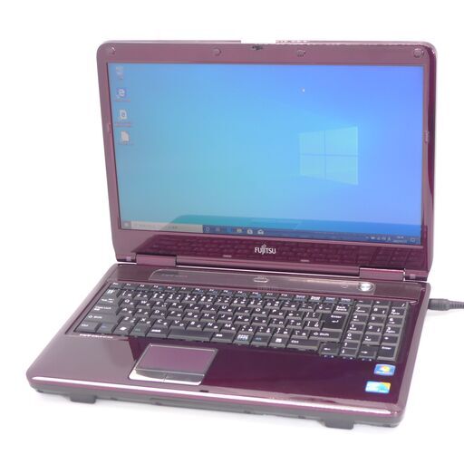 中古良品 日本製 15型 Wi-Fi有 紫色 ノートパソコン 富士通 NF/G50 Core i3 4GB 500G DVDRW 無線 Windows10 Office 即使用可
