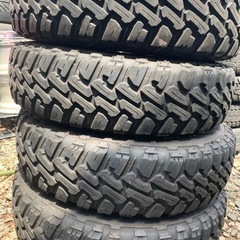 ジムニーなどに　175/80R16 マッドタイヤ　ホイール付き