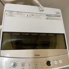 洗濯機　6.0kg 2020年製　美品