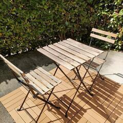 【お譲り先決定】ガーデンテーブル&チェア&ウッドパネル