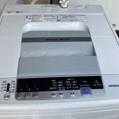 ☆中古￥16,000！HITACHI 日立 7.0kg洗濯機 家電 2019年製 NW-R704型
