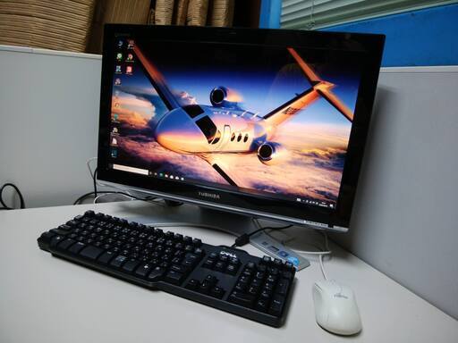 くまねず《姫路》東芝dynabook 21.5型ワイドHD一体型PC (Win10)☆無線LAN付き(すぐに使えます）