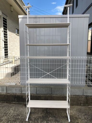 ニトリ　ワイヤーシェルフNポルダ　ホワイトウォッシュ　80cm 新品　未開封 ニトリ 突っ張りワイヤーシェルフNポルダ 一人暮らし3連セット