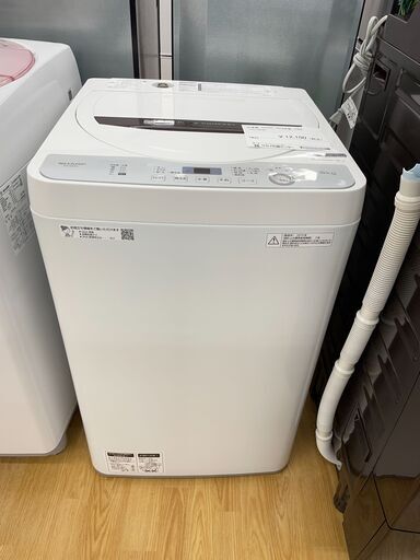 洗濯機　SHARP　2019年製　4.5kg　ES-GE4C　　SJ253