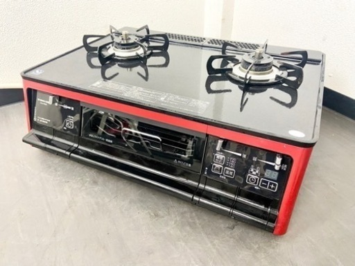 激安‼️高級 水無両面焼き 都市ガス用 右強火力パロマ ガラストップコンロ PA-92WCR-5R レッド