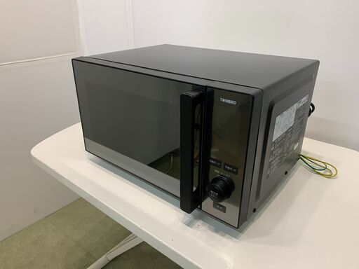 (220602)　ツインバード　センサー付きフラット電子レンジ　DR-E273　2021年製