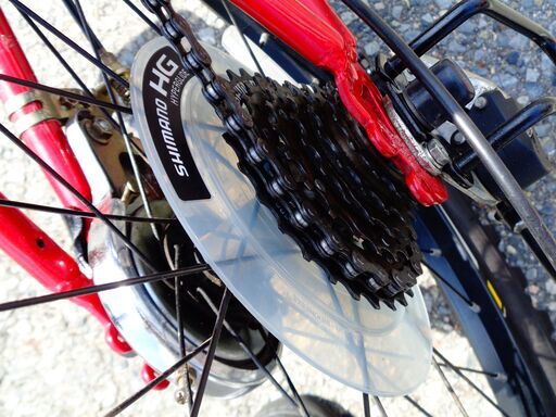 DRIDE 20インチ 6速 ジュニアサイクル 赤黒（132）