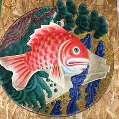 Wa154 張り子 鯛皿・鯉鉢 2点セット 平野明