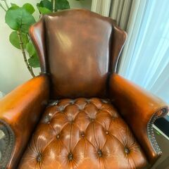 ヴィンテージレザーチェア1！人掛け椅子！