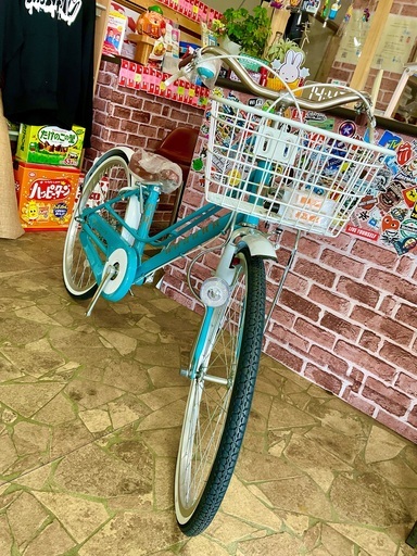 子供自転車　22インチ　新古車　格安　ブルーグレイ