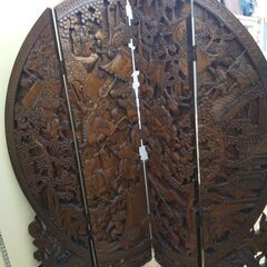 持帰り家具3割引  四連衝立 中国風  19-3052 高く買取るゾウ八幡西店