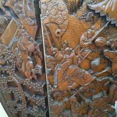 持帰り家具3割引  四連衝立 中国風  19-3052 高く買取るゾウ八幡西店