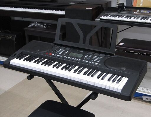 ONETONE ワントーン 61鍵 電子キーボード OTK-61S 黒 スタンド/イス/アダプター付属 中古品 動作品