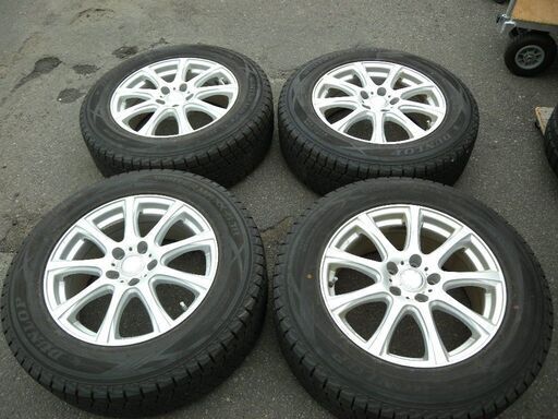 【恵庭】ダンロップ　Winter　MAXX　SJ8　225/65R17+アルミホイール4本セット　20年製