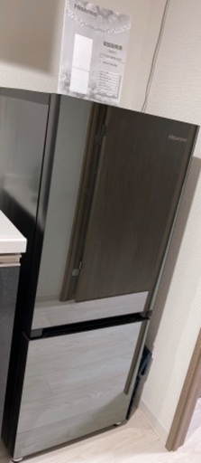 H isense 2ドア冷凍冷蔵庫　オリジナルミラー