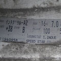 宮城県 引取限定 SSR インテグラルA2 16インチ 7j 100 5穴 +38 ブリザック 215/60 製造2013年