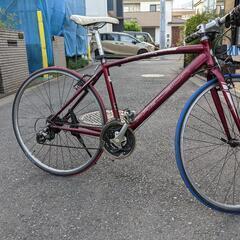 クロスバイク あさひ プレスポ ワインレッド 25c 460mm 3✕8速 狭山市