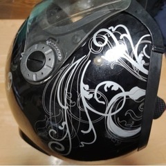 ヘルメット バイク 黒 模様 柄 メット