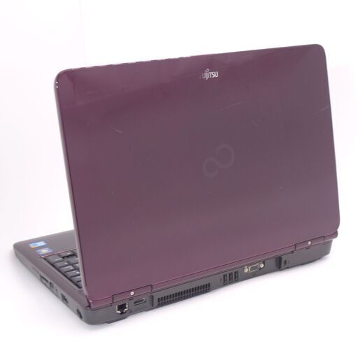 保証付 中古良品 日本製 15.6型 紫 ノートパソコン 富士通 AH550/5BC Core i5 4GB 640G DVDRW 無線 Wi-Fi Windows10 Office 即使用可
