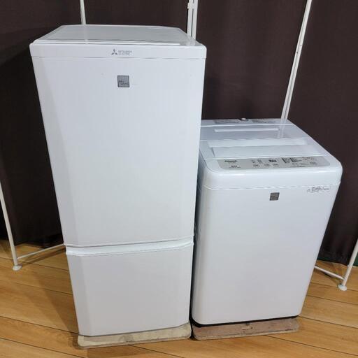 ‍♂️h621売約済み❌関西エリア無料配送⭕高年式2019年製！三菱✕Panasonic 家電セット 冷蔵庫 洗濯機