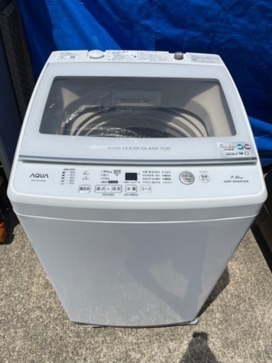 アクア　全自動洗濯機　7㎏　2020年製　aqw-gv70h