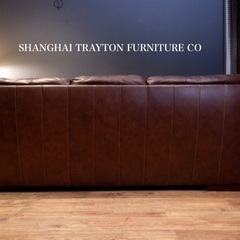 ☑️メル売約済　Shanghai高級ブランドアメリカサイズ一流本革25万３人掛けソファー超極上状態