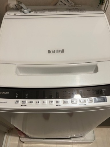 【美品・使用少】HITACHI BW-V80E(W) 日立 洗濯機