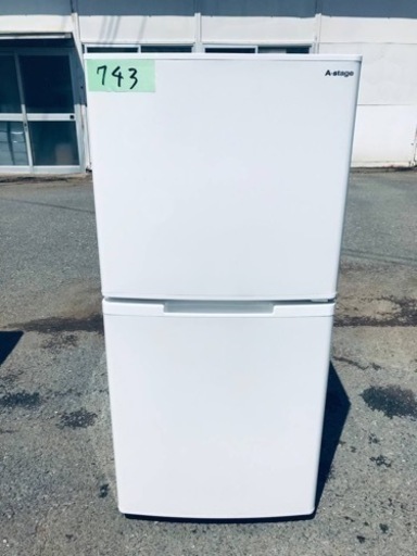 743番 A-stage✨2ドア冷凍冷蔵庫✨RZ-123W‼️