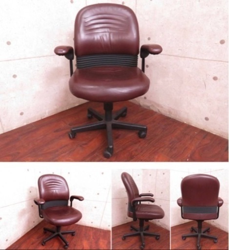 ①710番 オカムラ□最高級□総革デスクチェア□定価28万円‼️ - チェア 