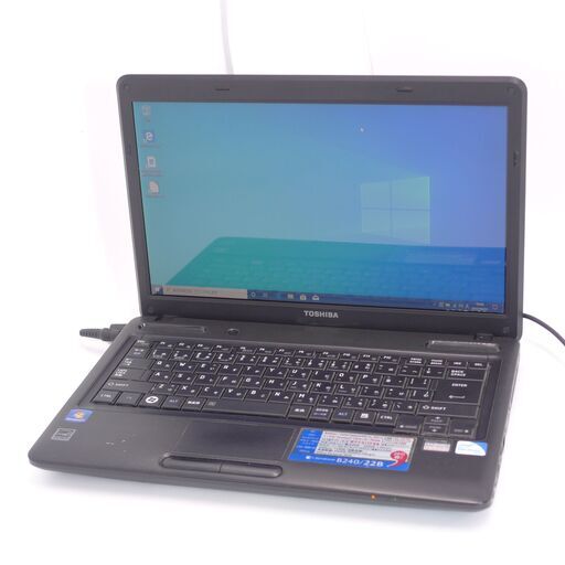 中古美品 Wi-Fi有 14インチ ノートパソコン TOSHIBA 東芝 B240/22B Pentium 4GB DVDRW 無線 Windows10 Office済 即使用可