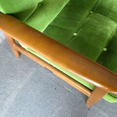 カリモク60　 Kチェア　2シーター ソファ　モケットグリーン
