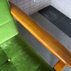 カリモク60　 Kチェア　2シーター ソファ　モケットグリーン