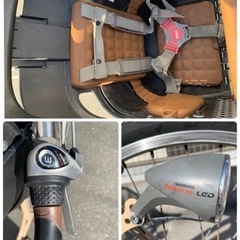 商談中☆子ども乗せ　自転車　三人乗り　バスケット　ベージュ