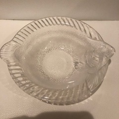 お魚(ヒラメ)デザインガラス皿　3枚