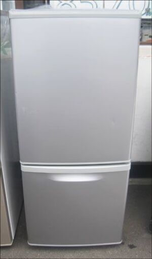 【￥8800-】パナソニック 2ドア 冷凍/冷蔵庫 138L 12年製 右開き シルバー