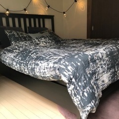 13万円のIKEAクイーンサイズベッド160x200セット（FREE マットレス 