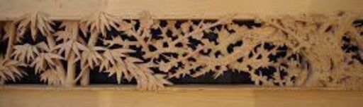 彫刻欄間】松竹梅 12尺×1.1尺×2.5寸 (米杉) 注文 特上 