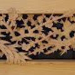 【彫刻欄間】松竹梅 12尺×1.1尺×2.5寸 (米杉) 特上両面彫｜内装 インテリア 長尺物 縁起物