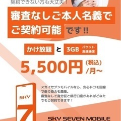 審査不要で携帯電話が契約可能3G¥5500〜