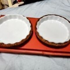 籐&陶器のお皿　2枚セット　直径16cm