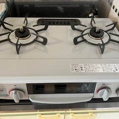 リンナイ ガステーブル 都市ガス12A・13A用 幅約56cm 片面焼きグリル 左強火力 KG35NGRL/13A スカイグレー