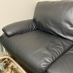 牛革　本革　３人がけソファー